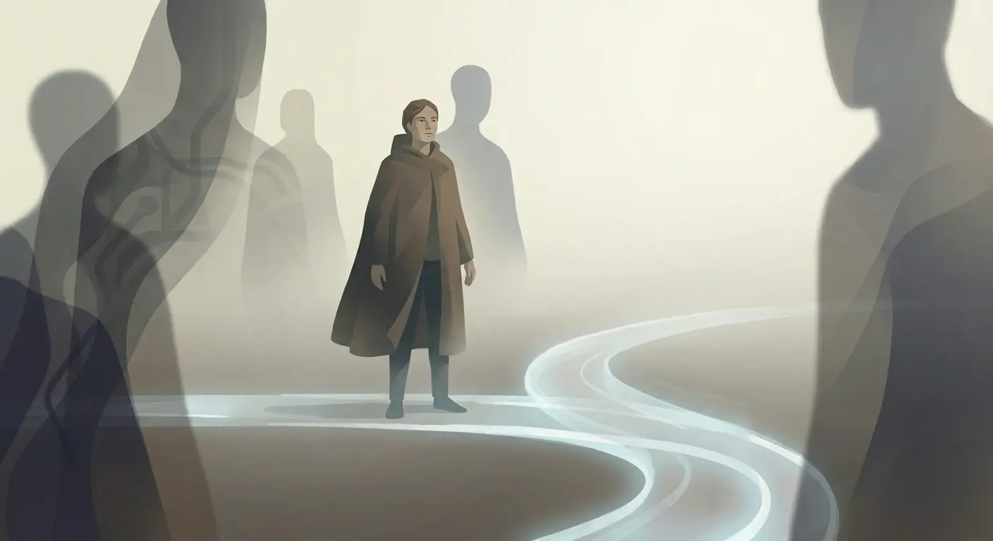 An illustration showing a person resisting a predicted choice