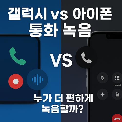 갤럭시 vs 아이폰 통화 녹음 섬네일