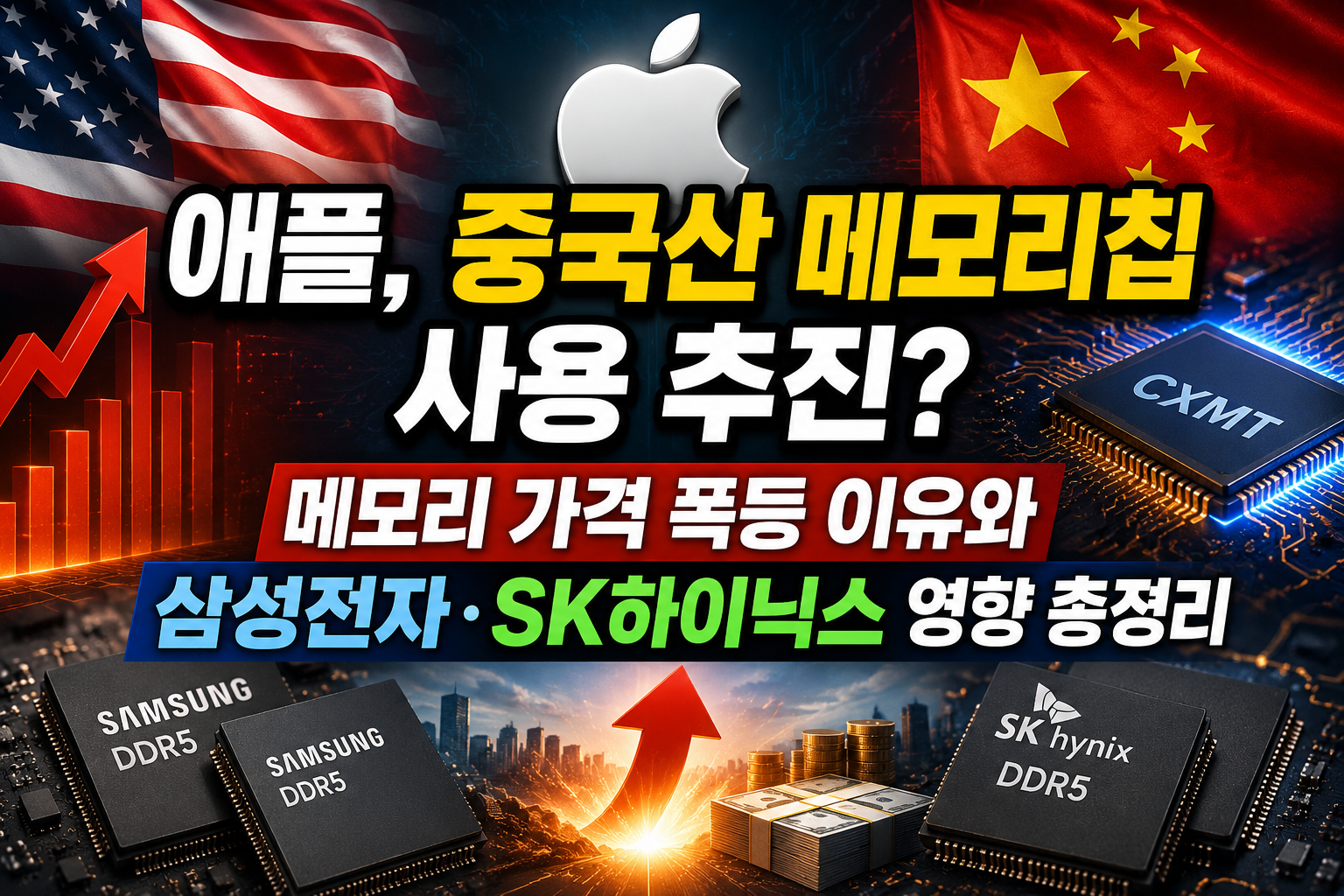 애플, 중국산 메모리칩 사용 추진? 메모리 가격 폭등 이유와 삼성전자·SK하이닉스 영향 총정리 관련 사진