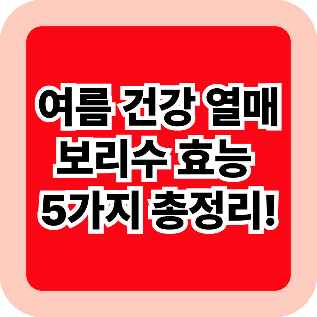 보리수 효능 5가지 총정리! 피부·혈관 건강에 좋은 여름 건강 열매