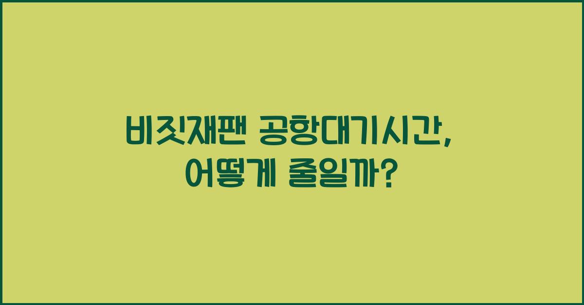 비짓재팬 공항대기시간