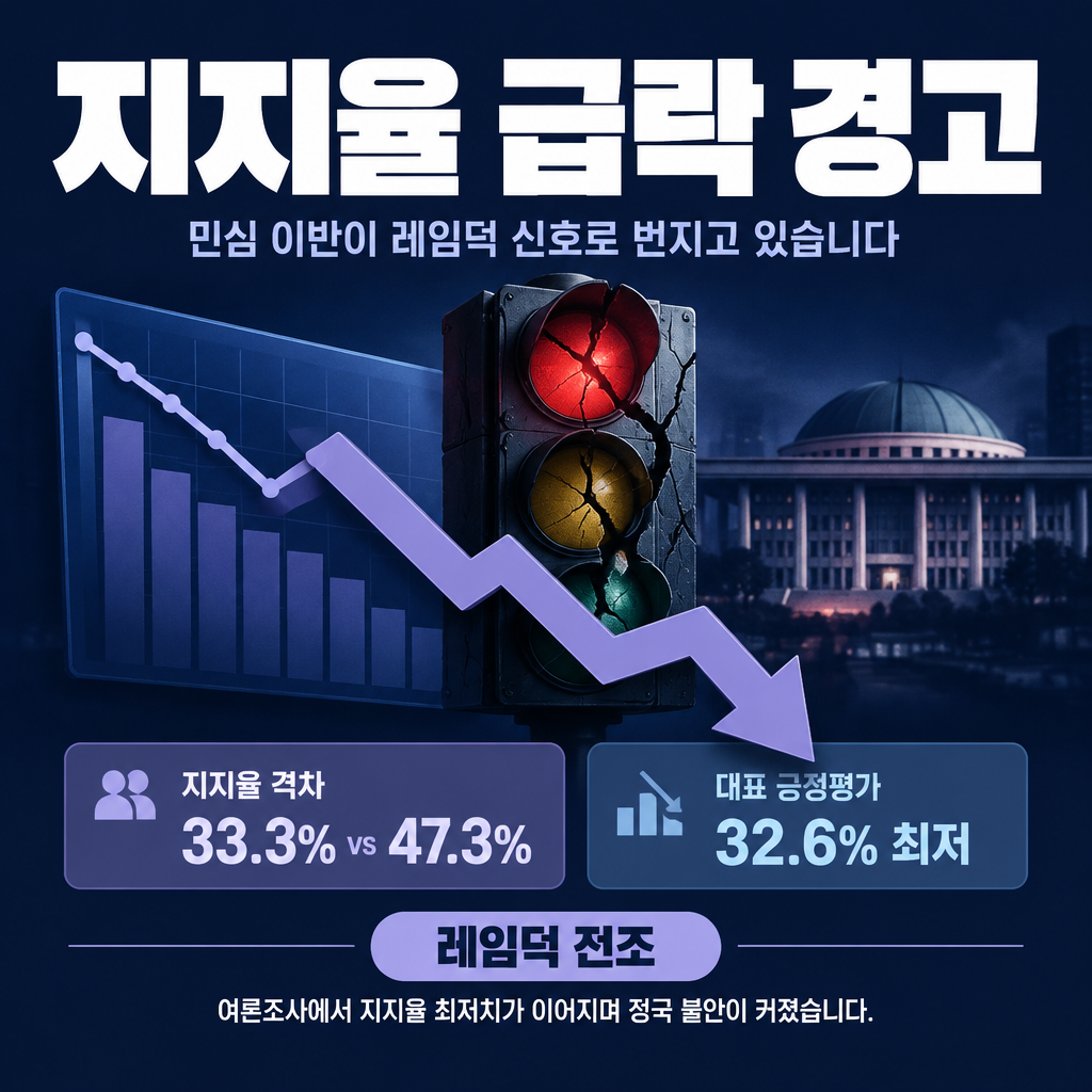 지지율 급락 경고