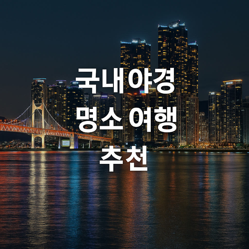 국내 야경 명소 여행 추천