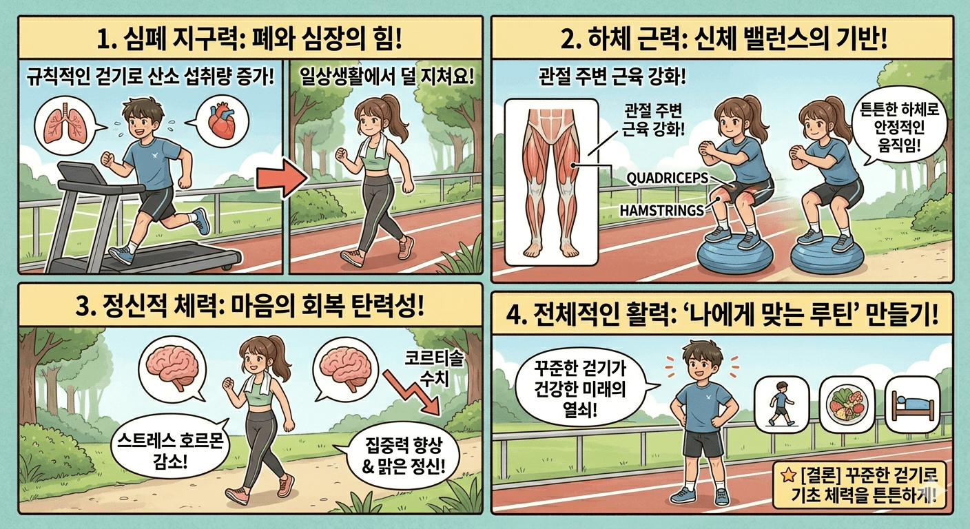 걷기 운동이 체력 향상에 미치는 놀라운 효과 5가지