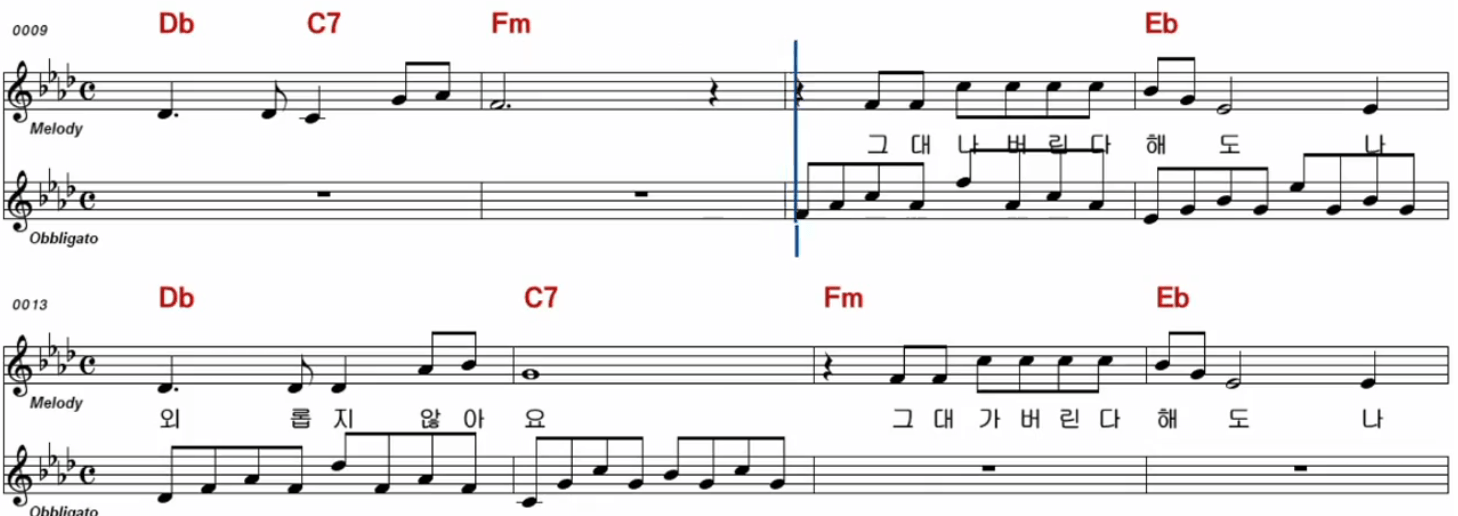 이수미 사랑의 의지 악보 노래방
