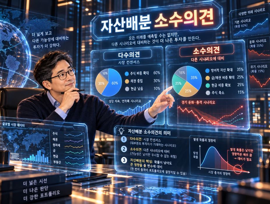 영화 마이너리티 리포트에 빗대어 자산배분 소수의견을 설명하는 장면