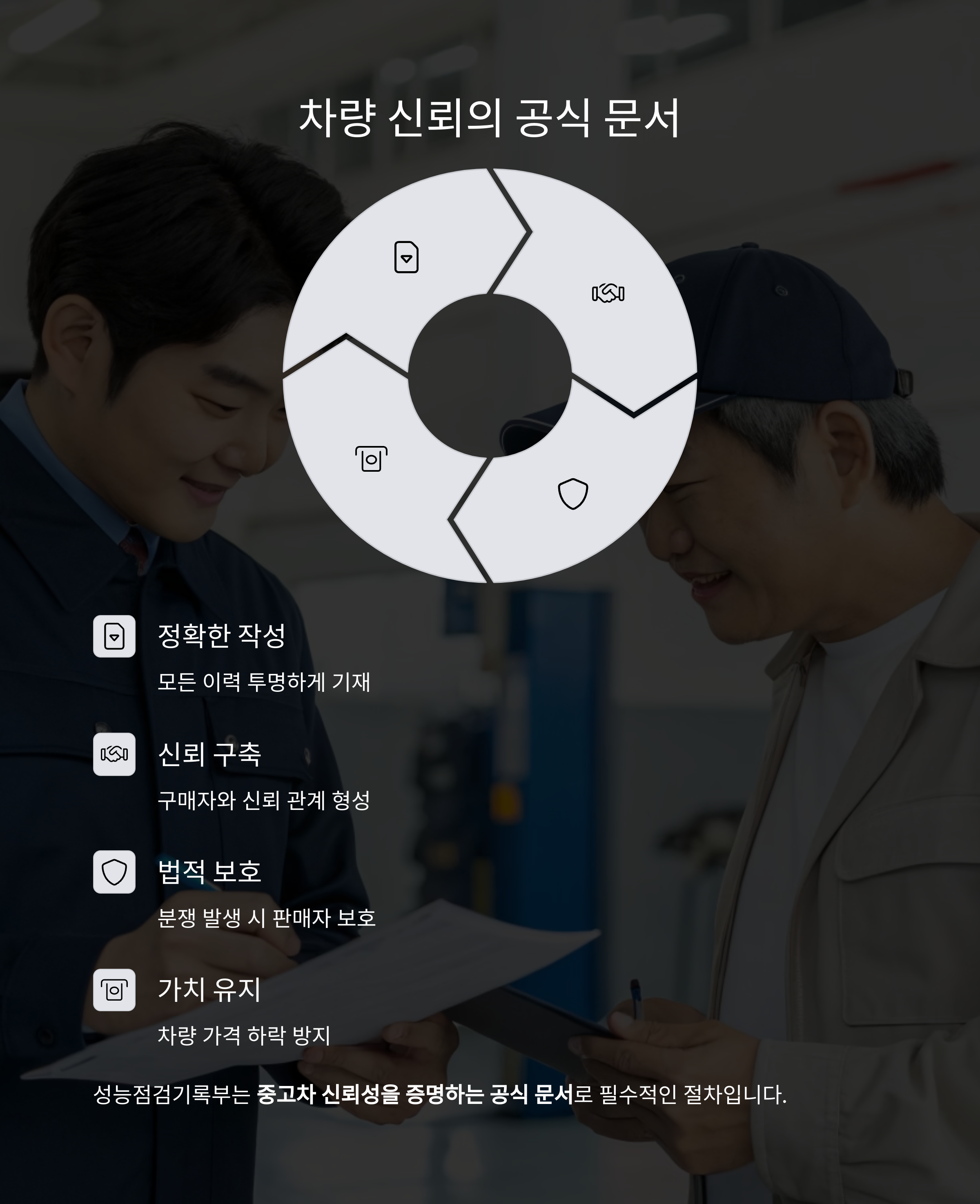 기록부는 차량 신뢰의 공식 문서