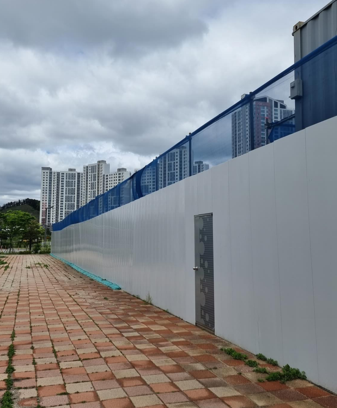 동탄2신도시 우체국 건립공사 현장 옆 측면