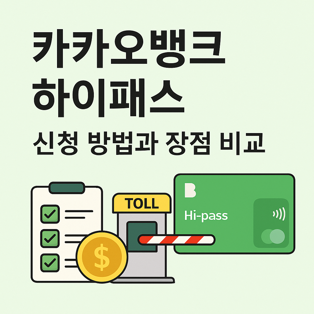 카카오뱅크 하이패스 신청 방법과 장점 비교