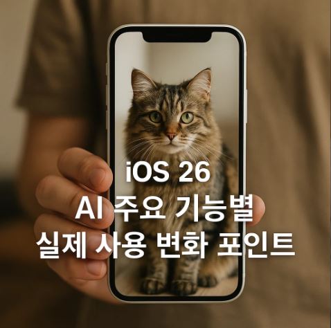 iOS 26 AI 주요 기능별 실제 사용 변화 포인트