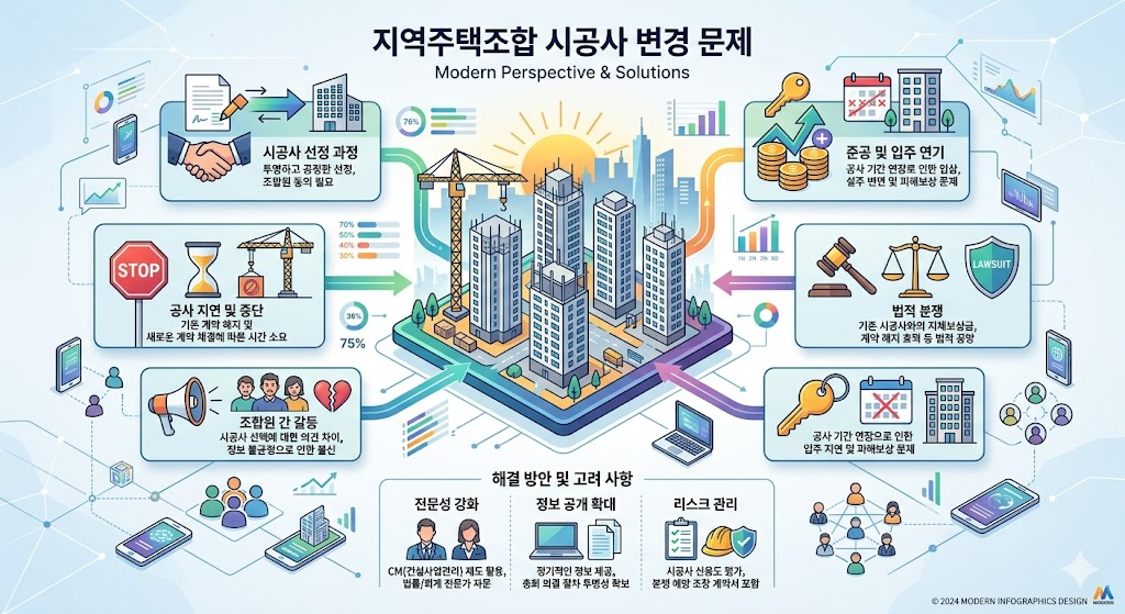 지역주택조합 시공사 변경 문제 ㅣ 왜 발생할까? 5가지 핵심 이유 분석