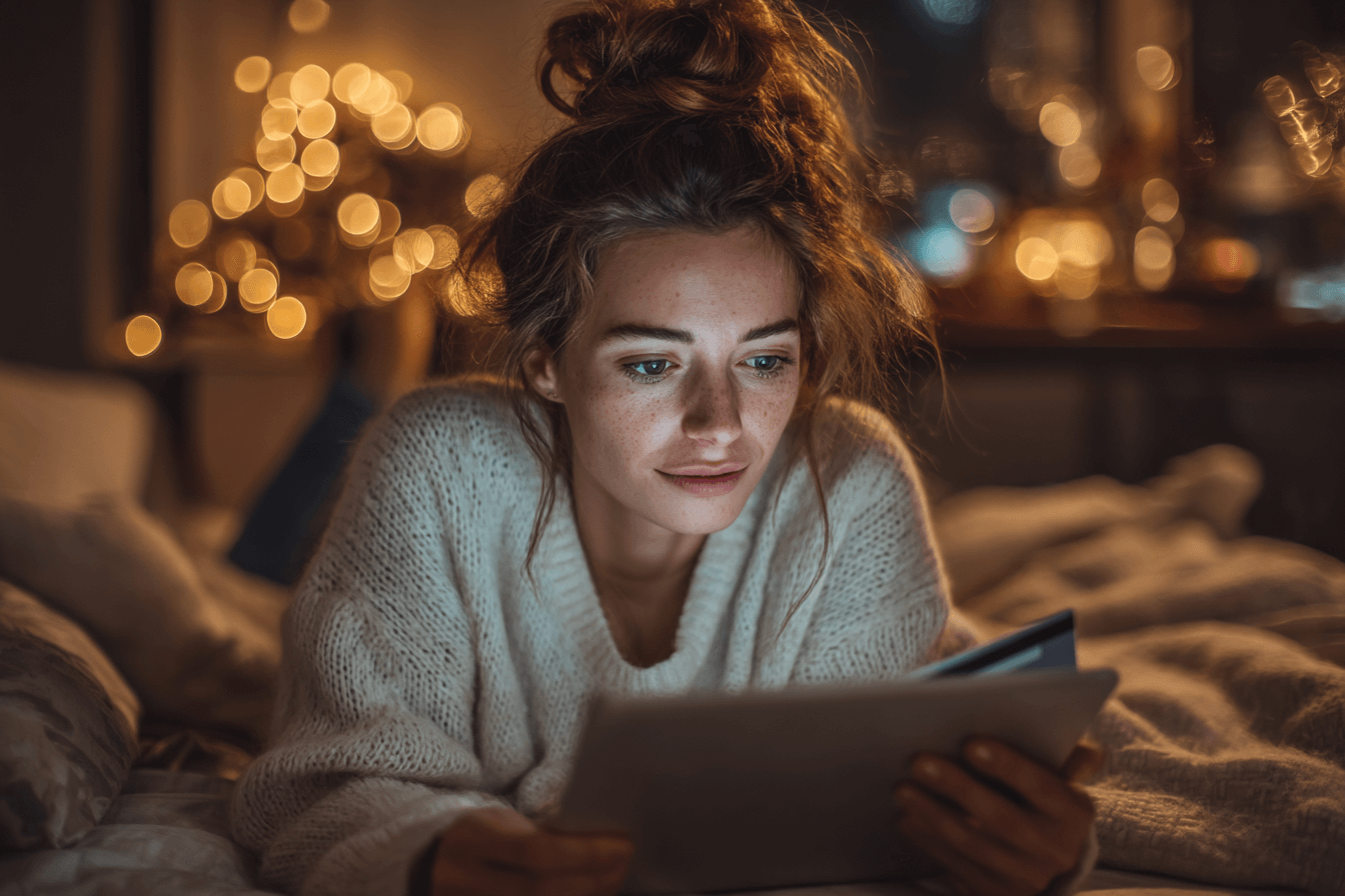 넷플릭스를-시청중인-여성