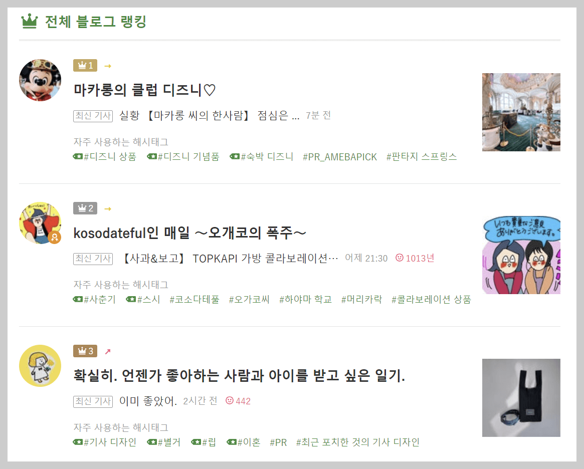 일본블로그 Ameba blog