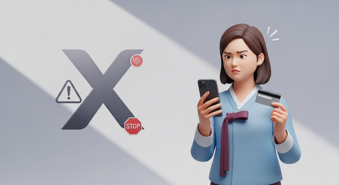 트위터블루해지, 해외결제차단