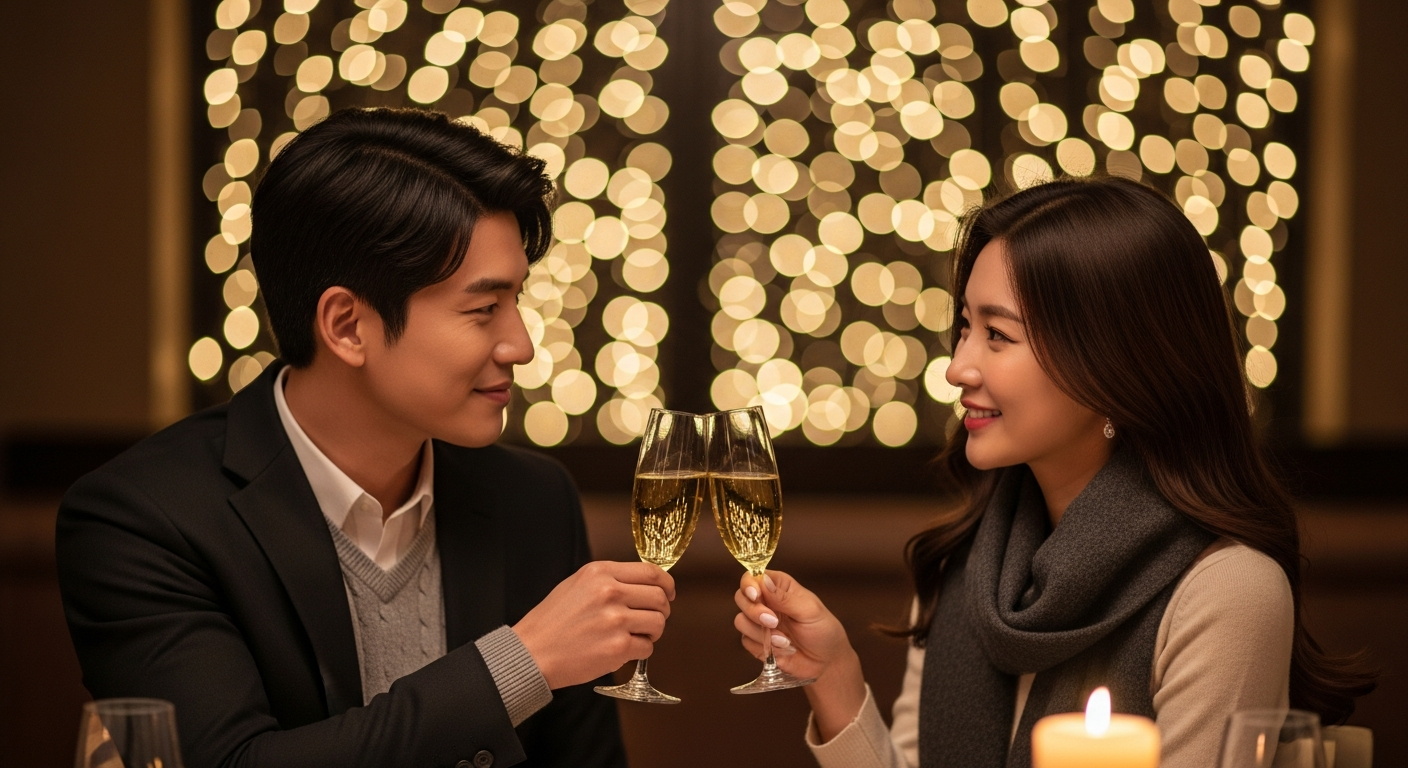 소중한 사람과 와인 잔을 기울이며 보내는 일 년에 한 번뿐인 특별한 순간