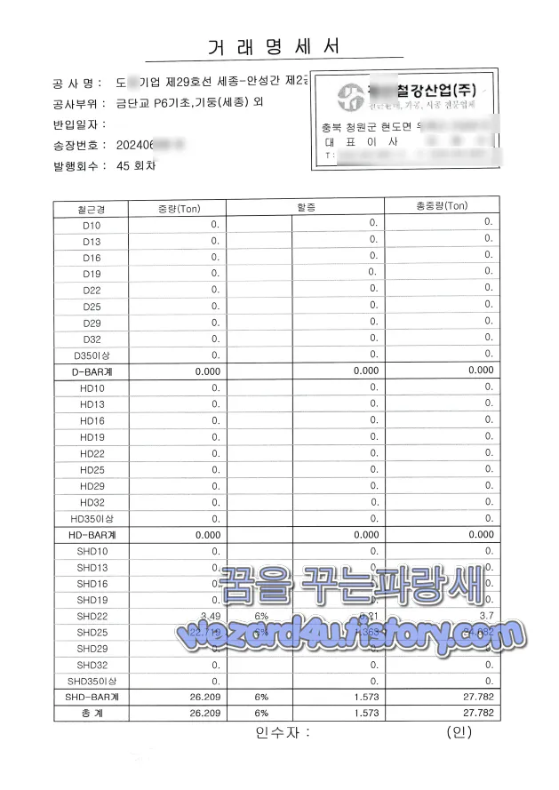 악성코드 실행 표시 되는 거래 명세서