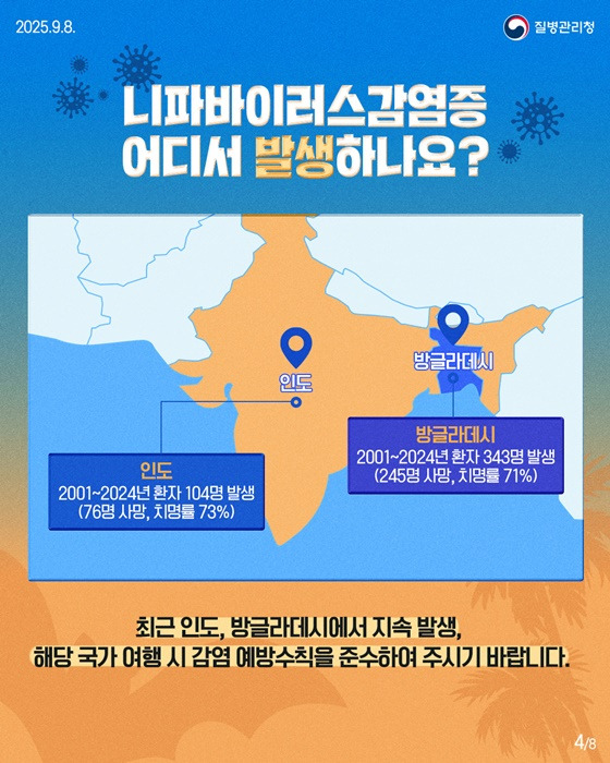 제1급 감염병 - ‘니파바이러스감염증’ - 예방수칙 및 신고하기