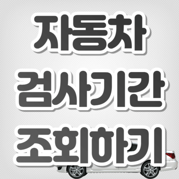 자동차검사기간 조회하기