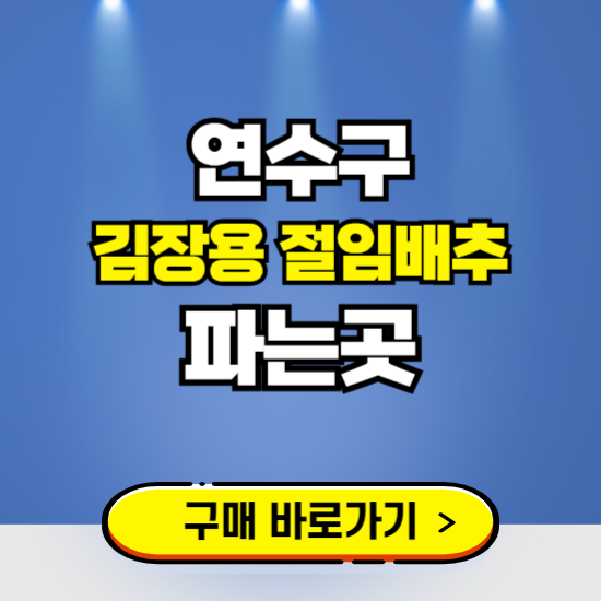 연수구 절임배추 사전예약 구입하는곳 ❘ 김장배추 파는곳 가격보기