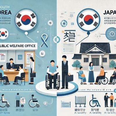 한국과 일본의 장애인 복지제도 비교 이미지