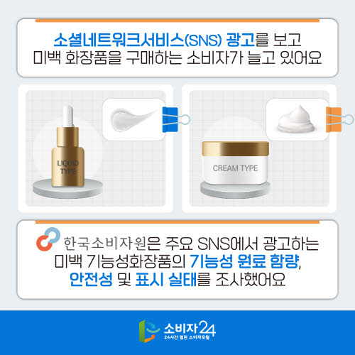 미백 기능성화장품 허위광고 실태