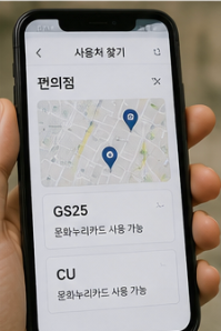 모바일 사용처 확인방법