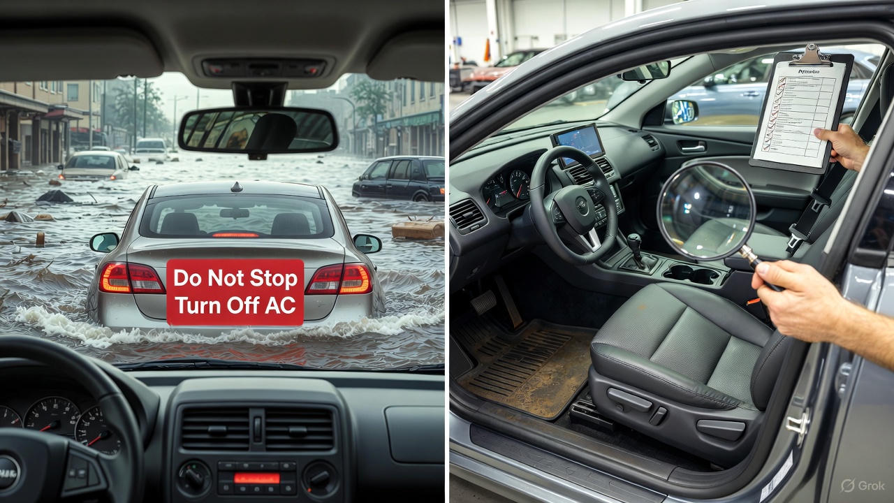 자동차 침수 관련 사진