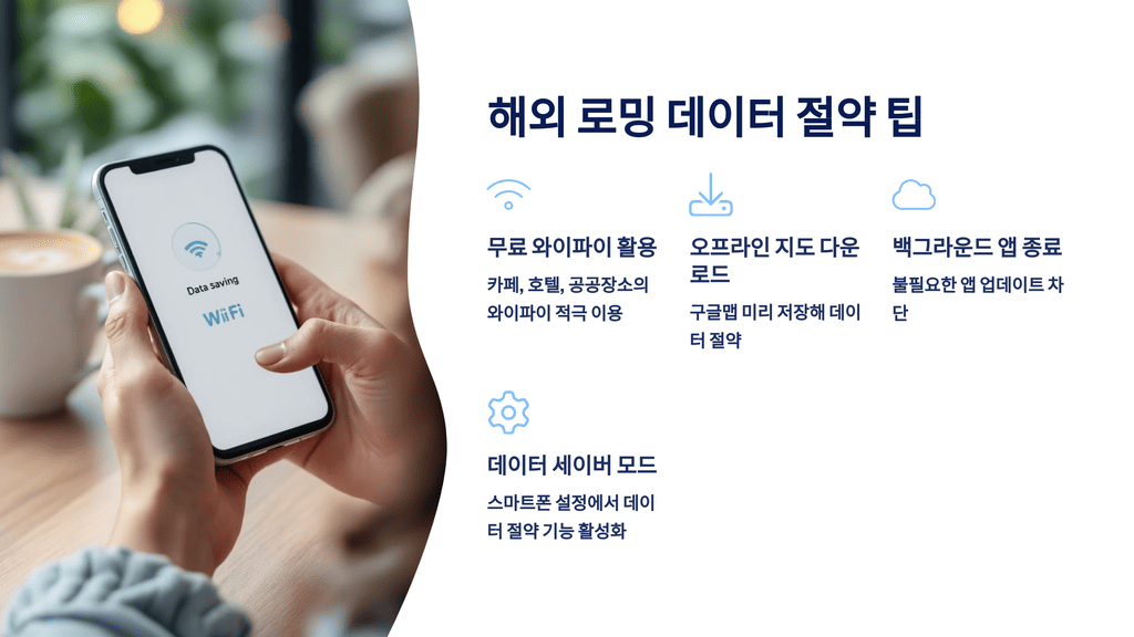 해외 로밍 데이터 절약, 이렇게 해보세요!