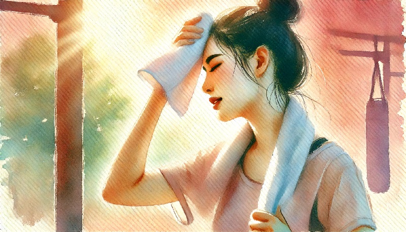 땀을 흘리며 하는 운동에 대한 이미지