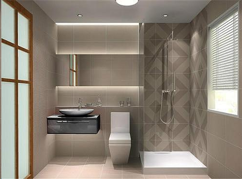 베이지-색-욕실