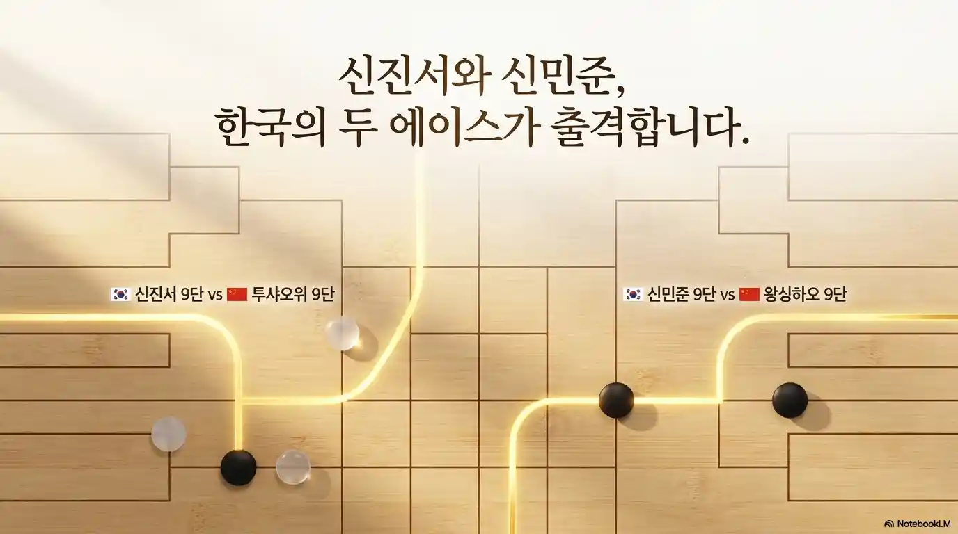 춘란배 8강 한국 대진 신진서 vs 투샤오위 신민준 vs 왕싱하오 - 2026년 하반기 단판 승부 브래킷