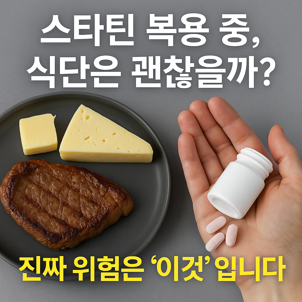 스타틴 콜레스테롤관리 고지혈증 심혈관건강 식이조절 건강습관 지질이상 LDL콜레스테롤 대사증후군 약물부작용