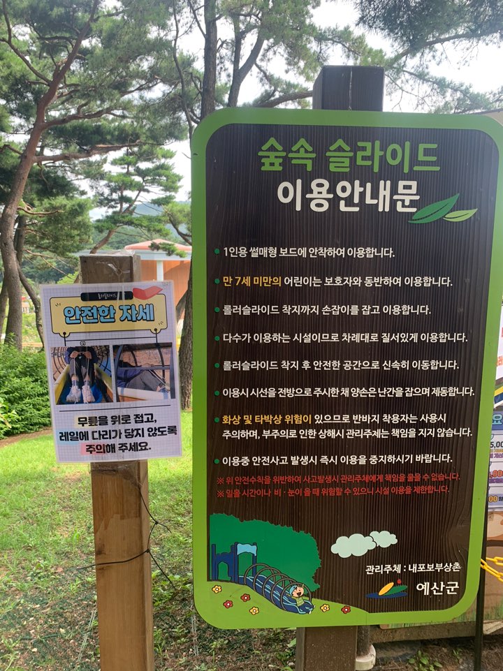 숲속 슬라이드