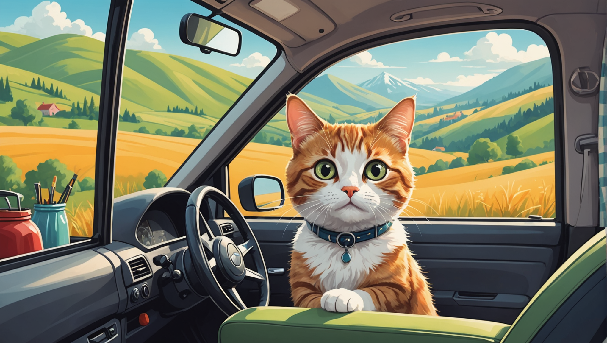 여행 중인 고양이