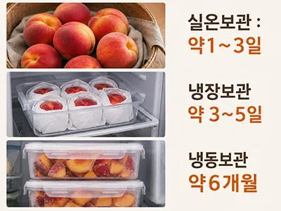 천도복숭아 보관법 핵심