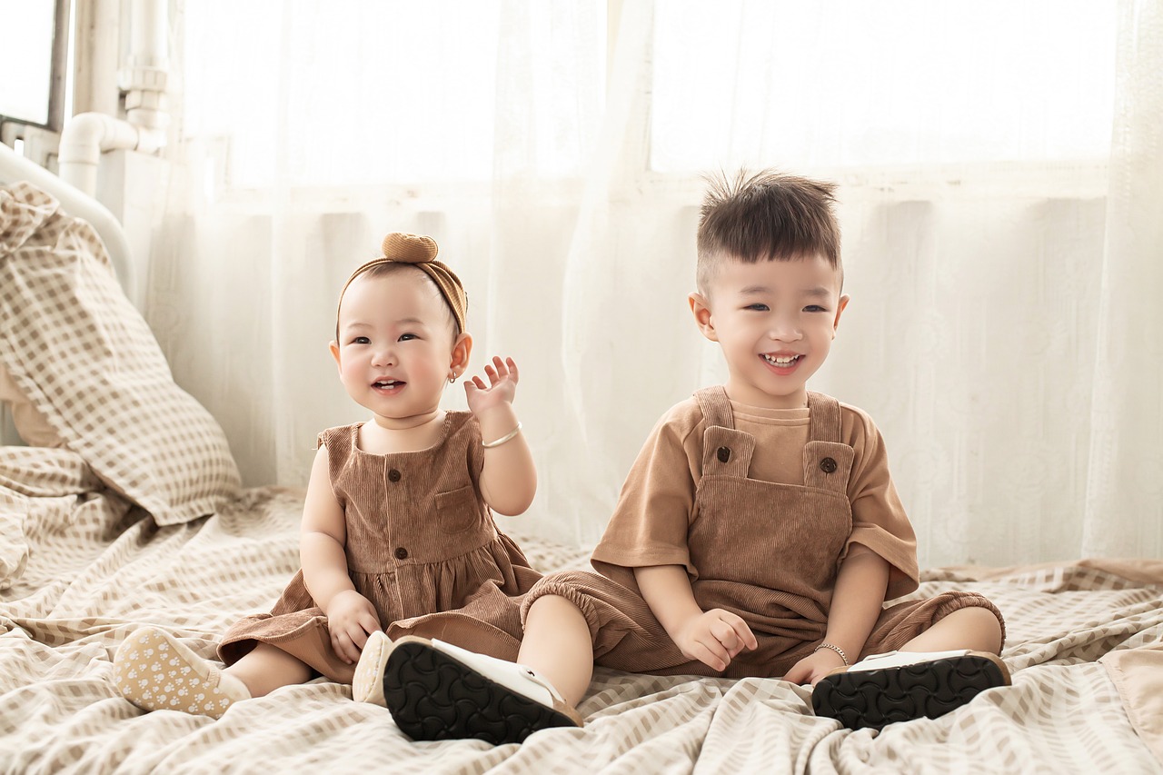 형제, 자매 사진