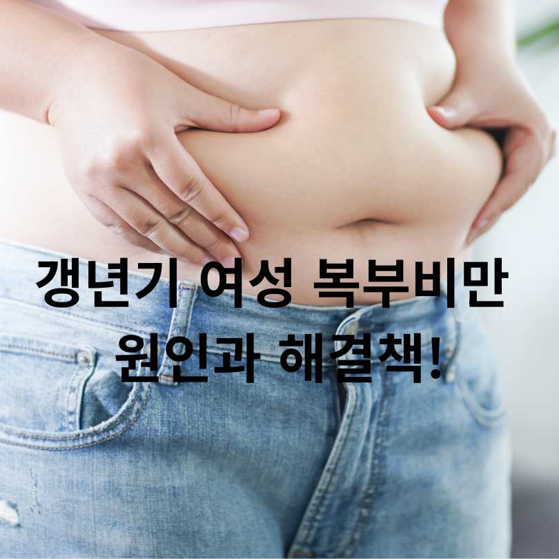 갱년기 여성 복부비만 원인과 해결책