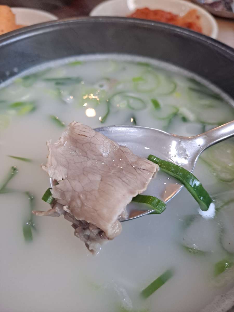 한촌설렁탕 고기 한점