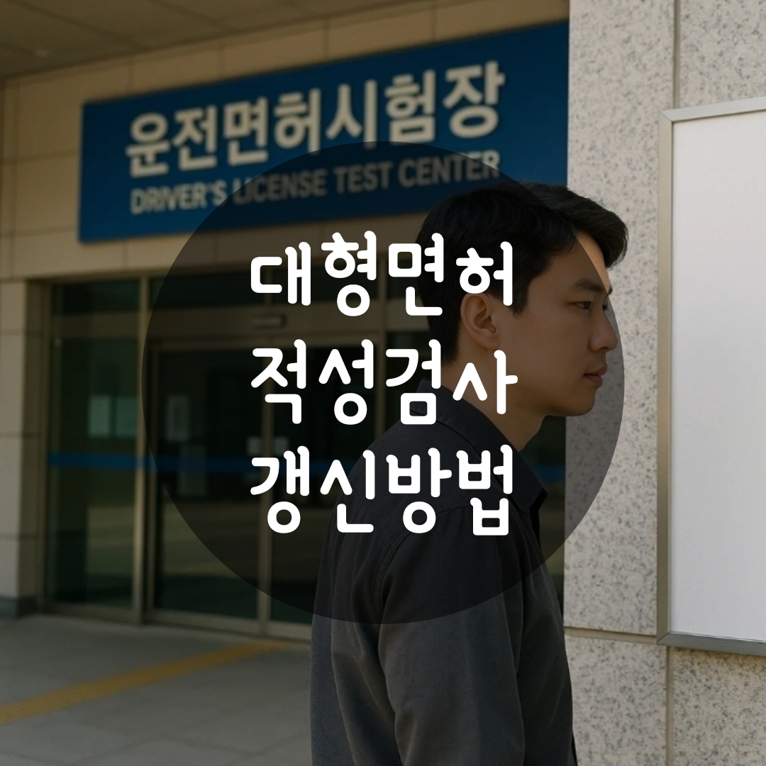 1종대형 운전면허 적성검사 갱신