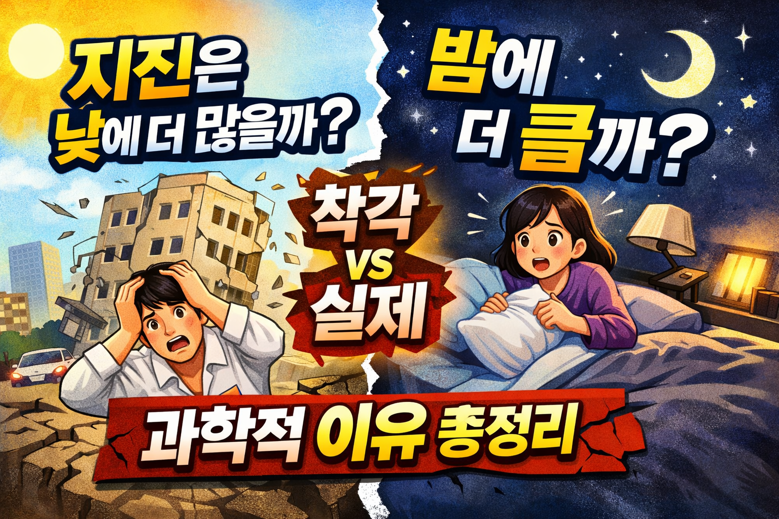 지진은 낮에 더 많을까 밤이 더 크게 느껴지는 진짜 이유