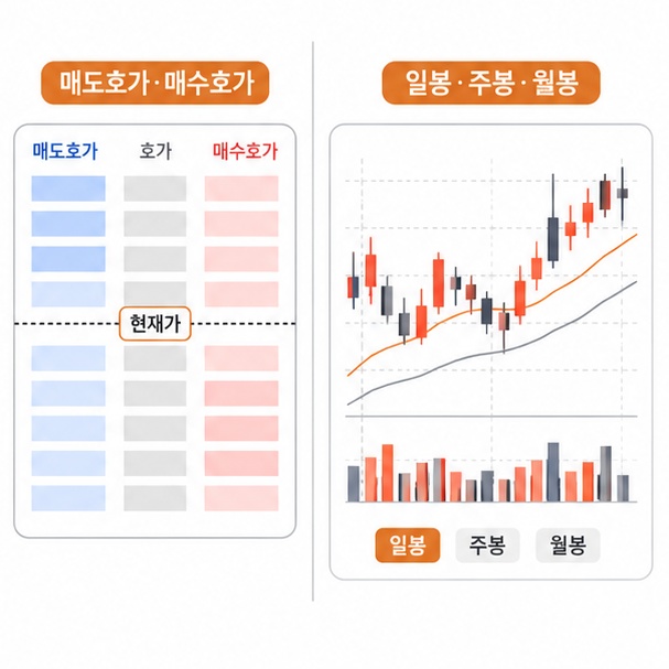 호가창과 차트 보는 방법 정리