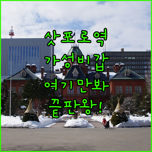 삿포로 자유여행 숙소 추천 가성비 좋..