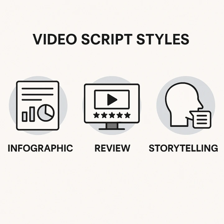 영상 대본 유형 시각 요약 이미지