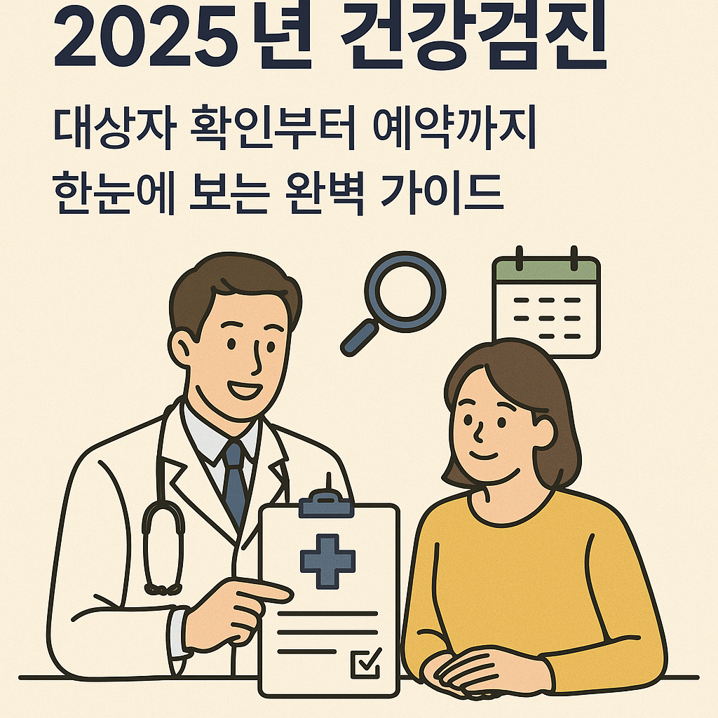 2025년 국가건강검진 대상자 조회 방법부터 예약, 준비사항까지! 놓치지 말아야 할 검진 꿀팁 공개