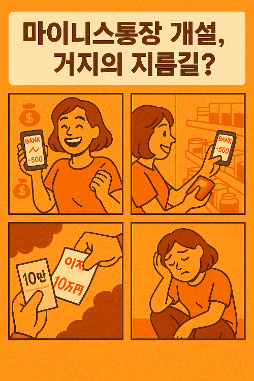 마이너스통잘 개설, 거지의 지름길?