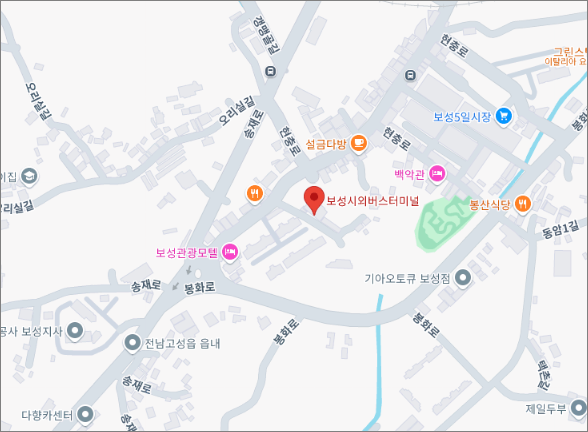 보성버스터미널 시간표조회, 예매