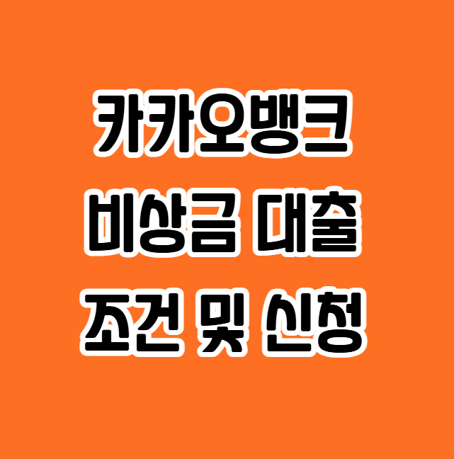 카카오뱅크 비상금대출