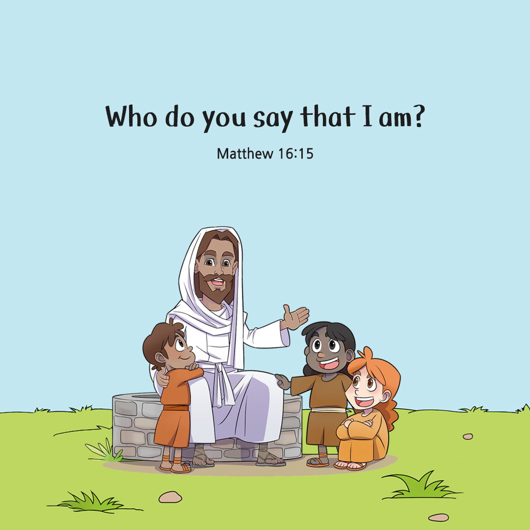 Who do you say that I am? (Matthew 16:15) by pieonane Daily Bible quote image