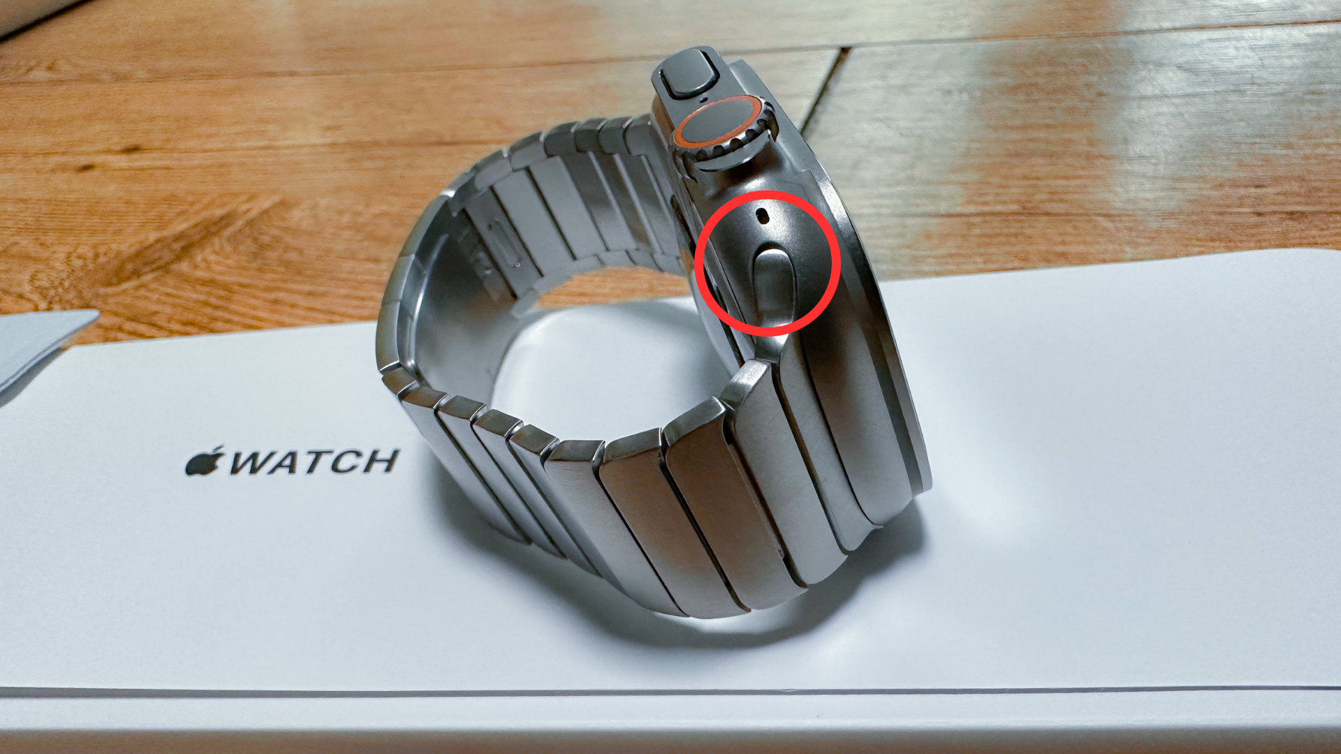 애플 실버 링크 브레이슬릿 장착