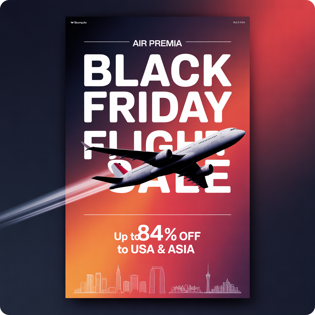 에어프레미아 블랙 프라이데이 특가 이미지